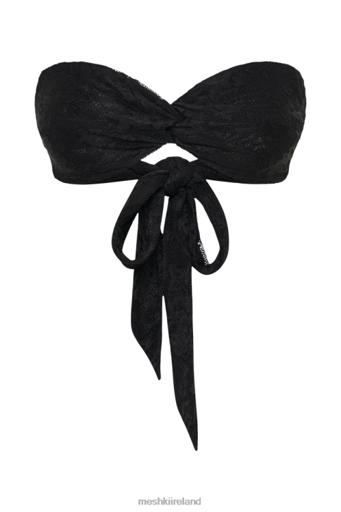 Meshki Mia Strapless Twist Top Clothing Black 6DX22839