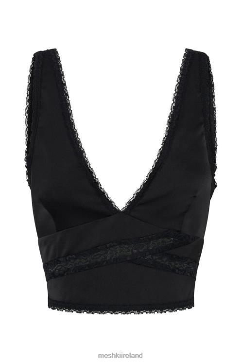 Meshki Monet Lace Top Clothing Black 6DX22987