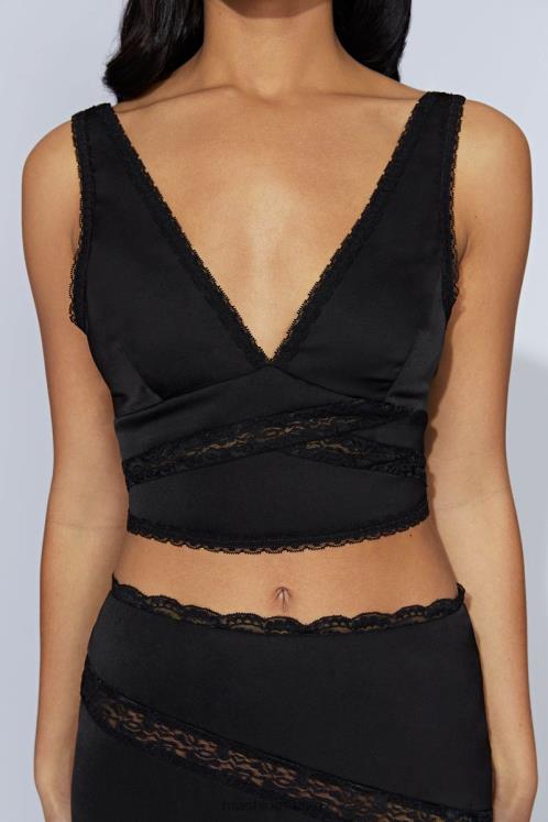 Meshki Monet Lace Top Clothing Black 6DX22987