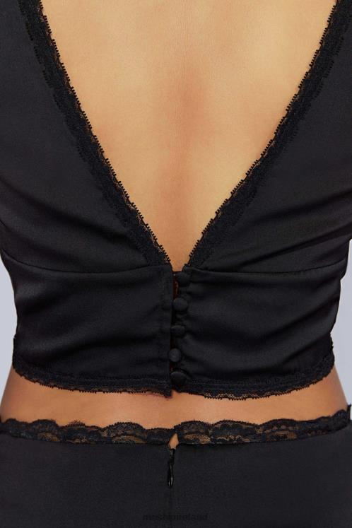 Meshki Monet Lace Top Clothing Black 6DX22987