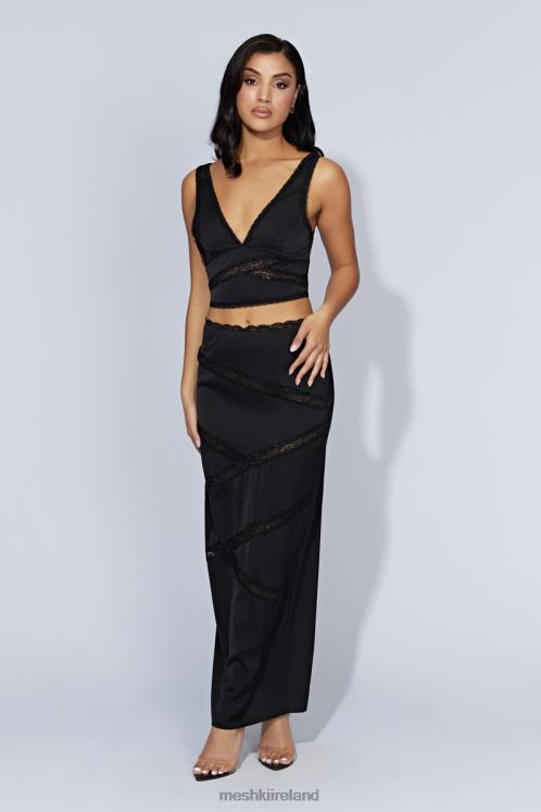 Meshki Monet Lace Top Clothing Black 6DX22987