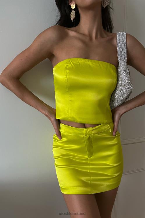 Meshki Monique Satin Tube Top Clothing Fresh Green 6DX221090