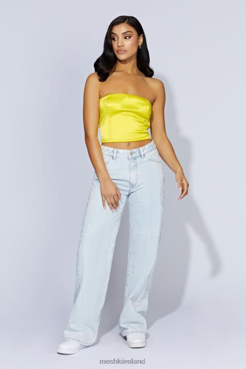 Meshki Monique Satin Tube Top Clothing Fresh Green 6DX221090