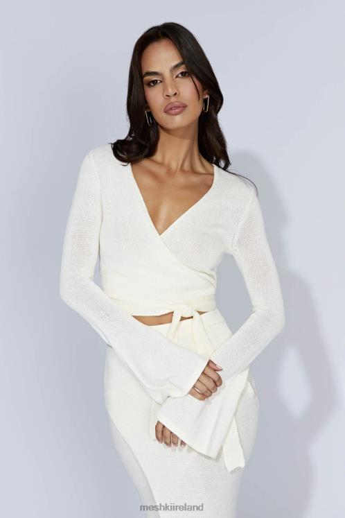 Meshki Petra Flare Sleeve Knit Top Clothing Off White 6DX22902