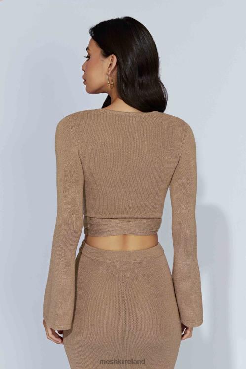 Meshki Petra Flare Sleeve Knit Top Clothing Taupe 6DX22910