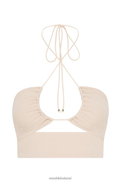 Meshki Renee Wrap Over Ruched Top Clothing Stone 6DX221152