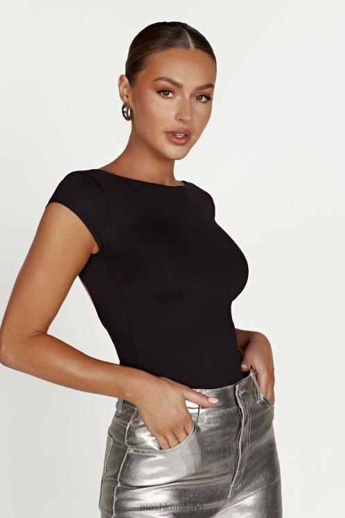 Meshki Reyna Recycled Nylon Longline Top Clothing Black 6DX22828