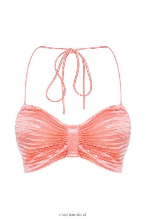 Meshki Shirin Pleated Halter Top Clothing Rosewater 6DX221058