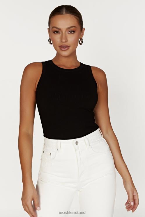 Meshki Zanna Ribbed Tank Top Clothing Black 6DX22908