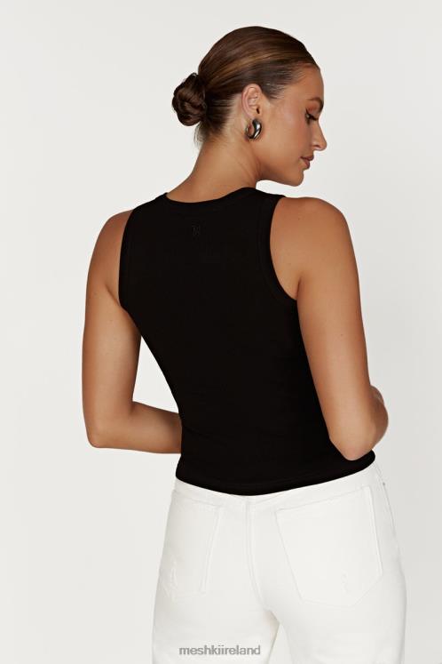 Meshki Zanna Ribbed Tank Top Clothing Black 6DX22908