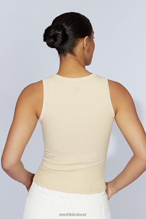 Meshki Zanna Ribbed Tank Top Clothing Cream 6DX221069