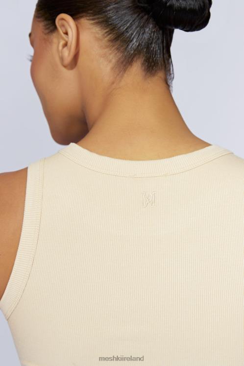 Meshki Zanna Ribbed Tank Top Clothing Cream 6DX221069