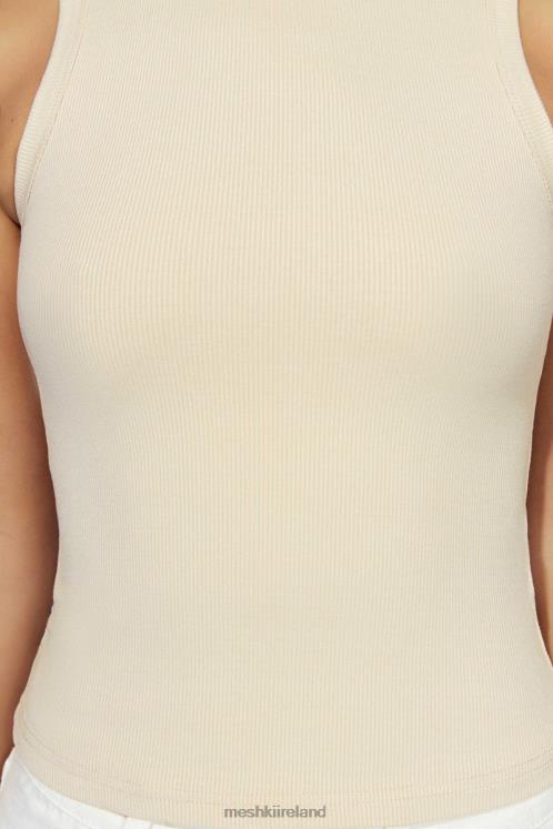Meshki Zanna Ribbed Tank Top Clothing Cream 6DX221069