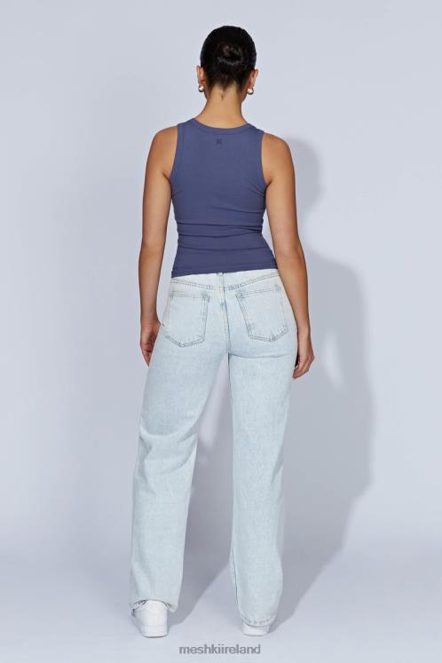 Meshki Zanna Ribbed Tank Top Clothing Midnight Navy 6DX22986