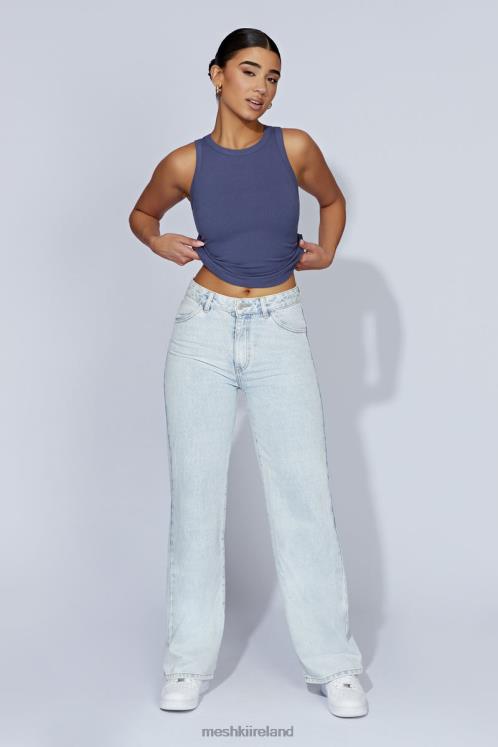 Meshki Zanna Ribbed Tank Top Clothing Midnight Navy 6DX22986