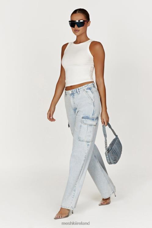 Meshki Zanna Ribbed Tank Top Clothing White 6DX22863