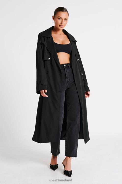 Meshki Andreas Oversized Trench Coat Clothing Black 6DX221615