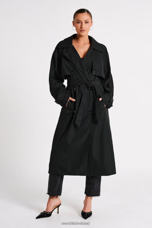 Meshki Andreas Oversized Trench Coat Clothing Black 6DX221615