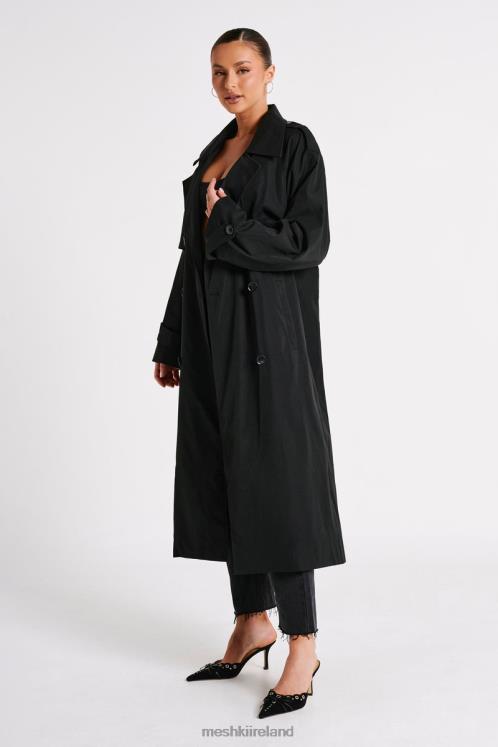 Meshki Andreas Oversized Trench Coat Clothing Black 6DX221615
