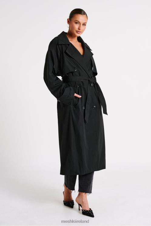 Meshki Andreas Oversized Trench Coat Clothing Black 6DX221615