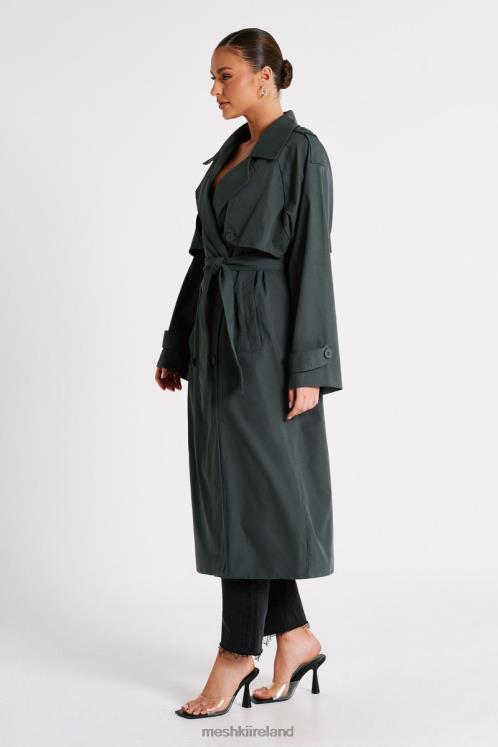 Meshki Andreas Oversized Trench Coat Clothing Charcoal 6DX221616