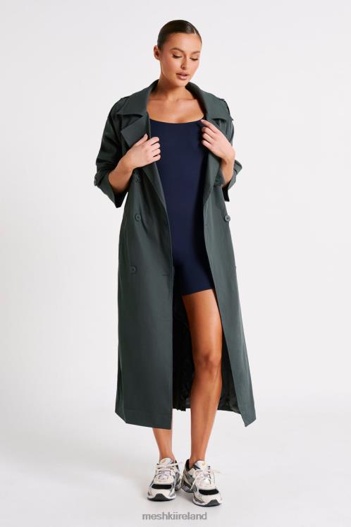 Meshki Andreas Oversized Trench Coat Clothing Charcoal 6DX221616