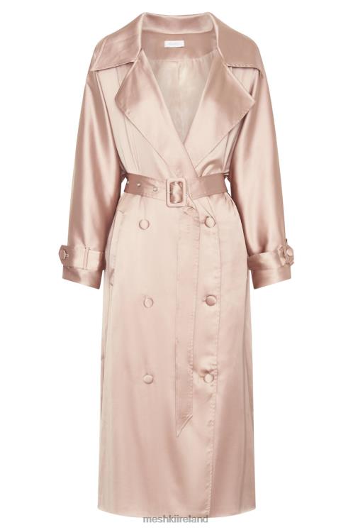 Meshki Azaela Satin Trench Coat Clothing Champagne 6DX221654