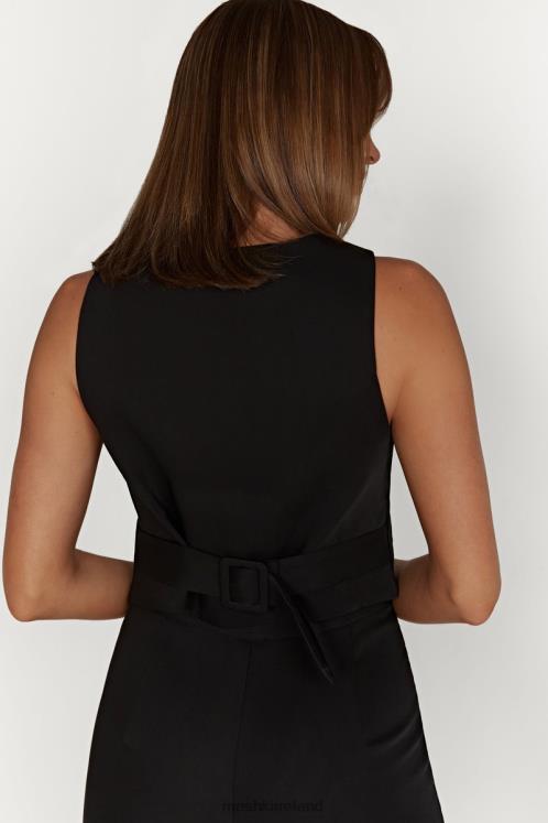 Meshki Blair Crepe Waist Coat Clothing Black 6DX22878