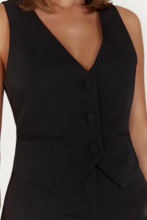 Meshki Blair Crepe Waist Coat Clothing Black 6DX22878