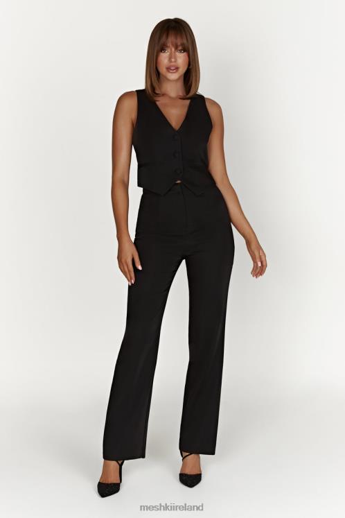 Meshki Blair Crepe Waist Coat Clothing Black 6DX22878