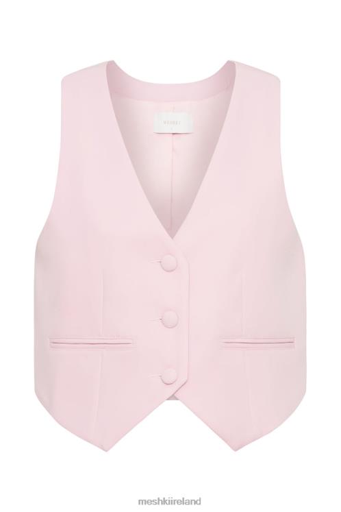 Meshki Blair Crepe Waist Coat Clothing Blush Pink 6DX22956