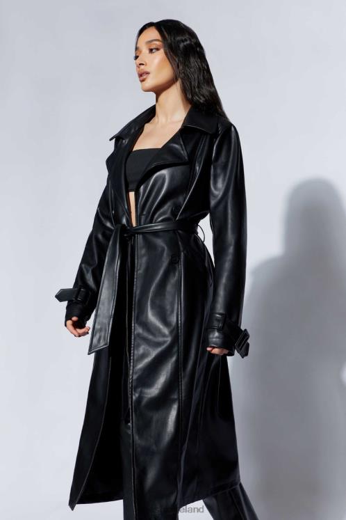 Meshki Isla Pu Trench Clothing Black 6DX221638