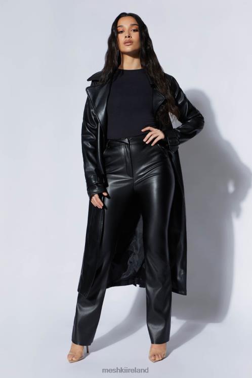 Meshki Isla Pu Trench Clothing Black 6DX221638