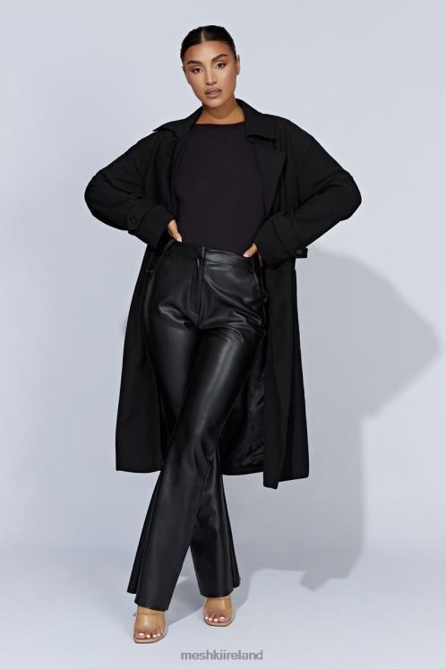 Meshki Keily Super Oversized Trench Coat Clothing Black 6DX221644