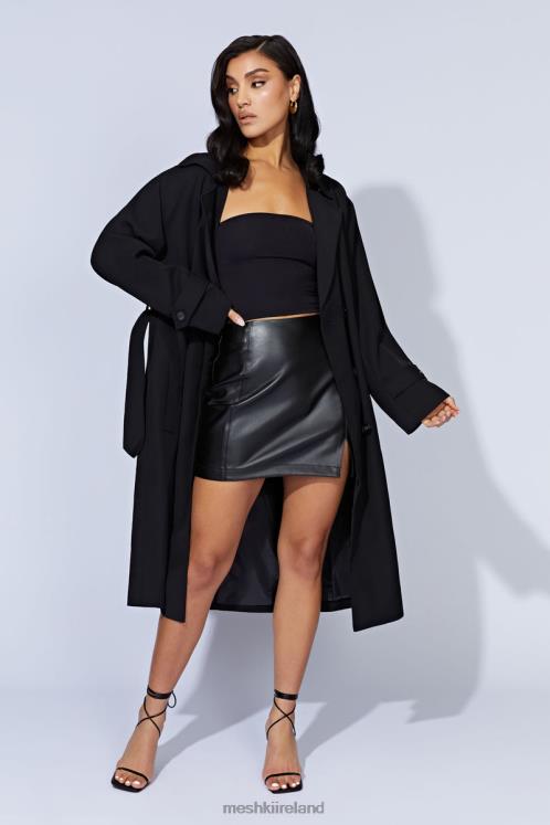 Meshki Keily Super Oversized Trench Coat Clothing Black 6DX221644
