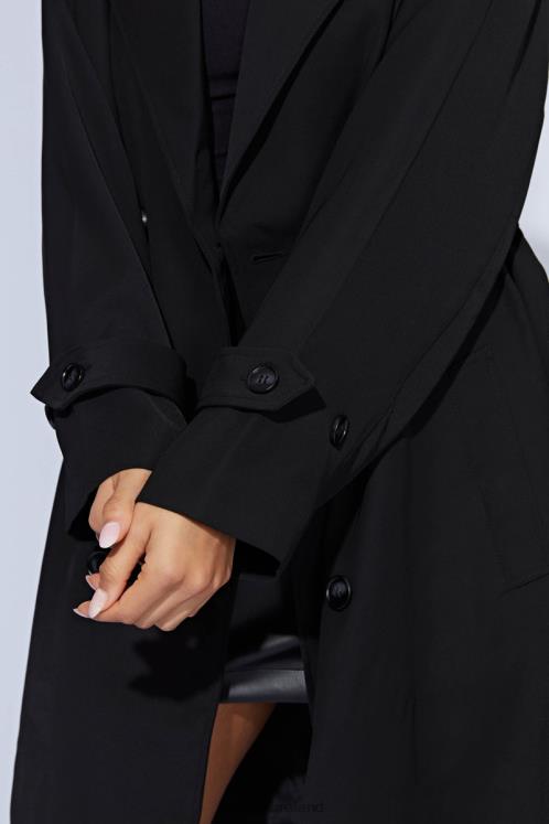 Meshki Keily Super Oversized Trench Coat Clothing Black 6DX221644