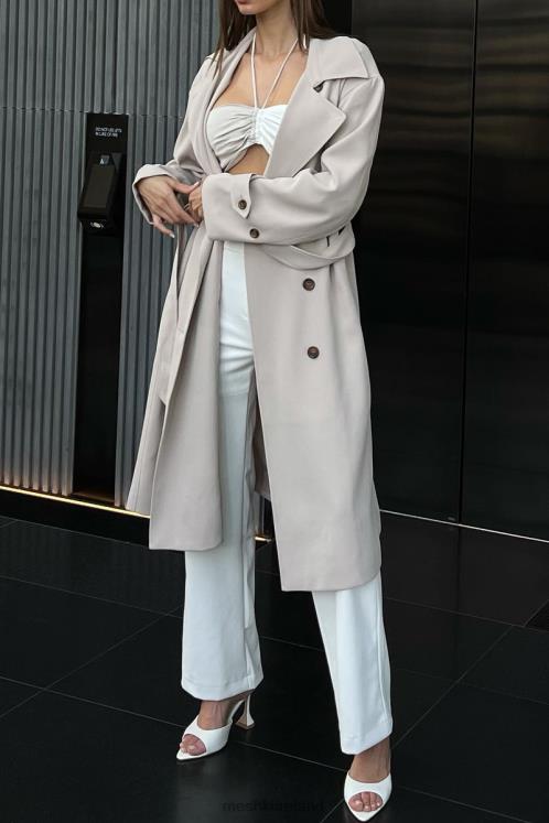 Meshki Keily Super Oversized Trench Coat Clothing Bone 6DX221646