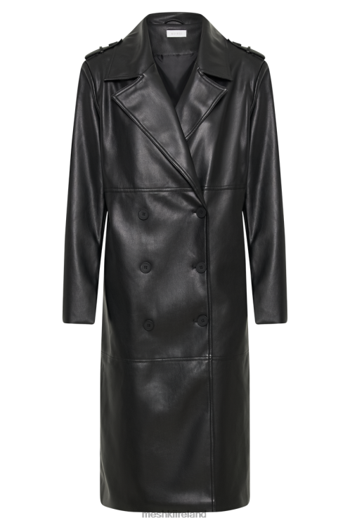 Meshki Lexington Pu Trench Coat Clothing Black 6DX221617