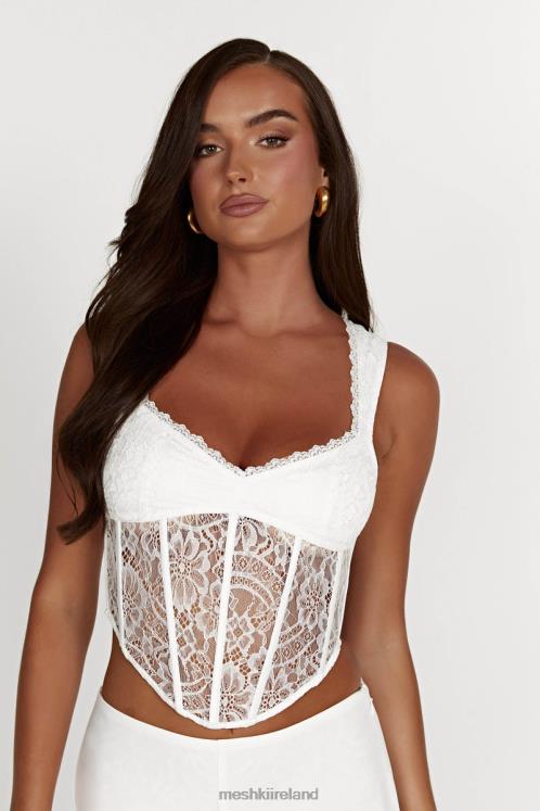 Meshki Aisha Lace Corset Top Clothing White 6DX22886