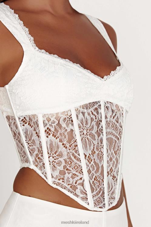 Meshki Aisha Lace Corset Top Clothing White 6DX22886