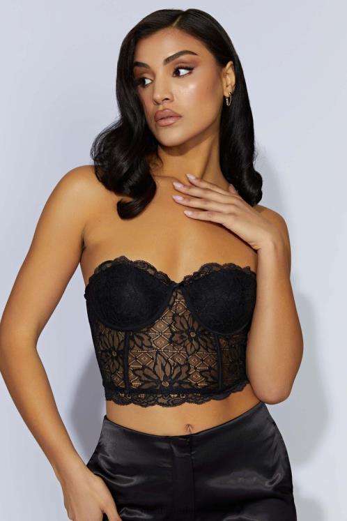 Meshki Alessandra Lace Corset Clothing Black 6DX221083