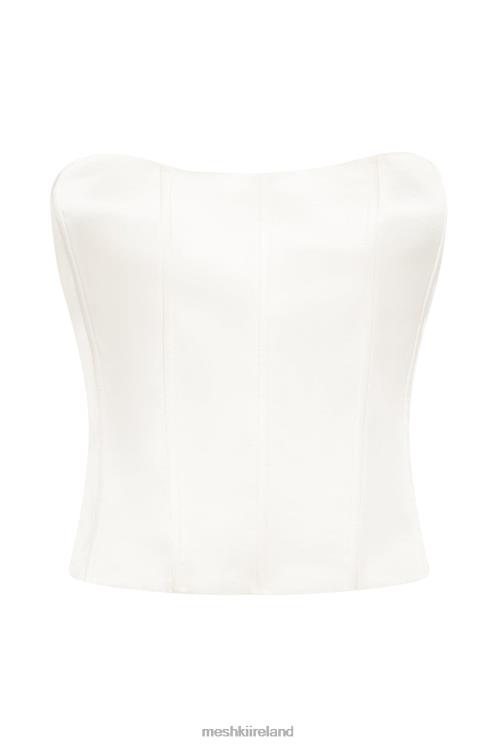 Meshki Amaya Lace Up Corset Top Clothing Bone 6DX221020