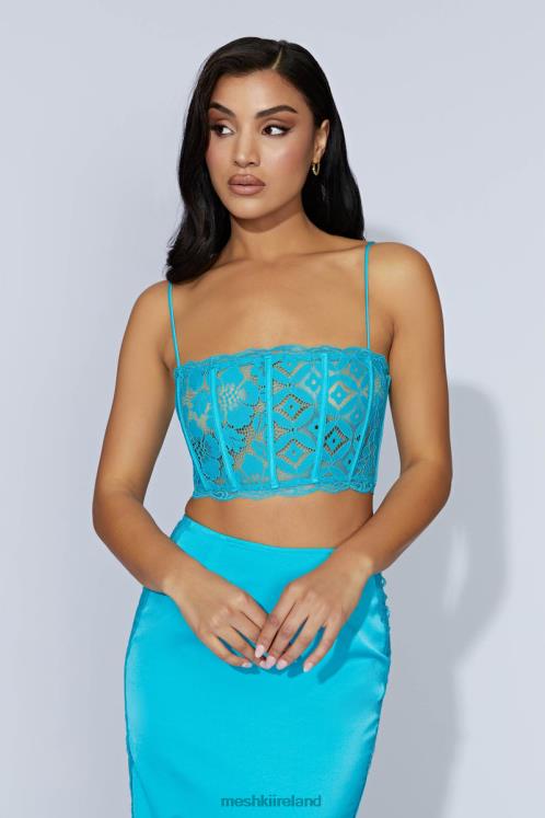Meshki Bellamy Scallop Lace Bodice Clothing Aquamarine 6DX221043