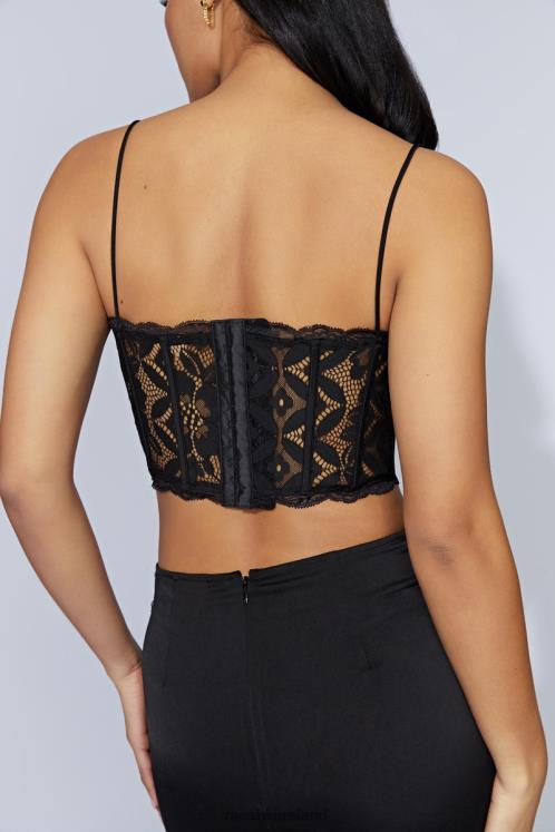 Meshki Bellamy Scallop Lace Bodice Clothing Black 6DX221016