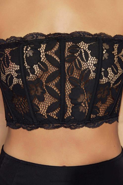 Meshki Bellamy Scallop Lace Bodice Clothing Black 6DX221016