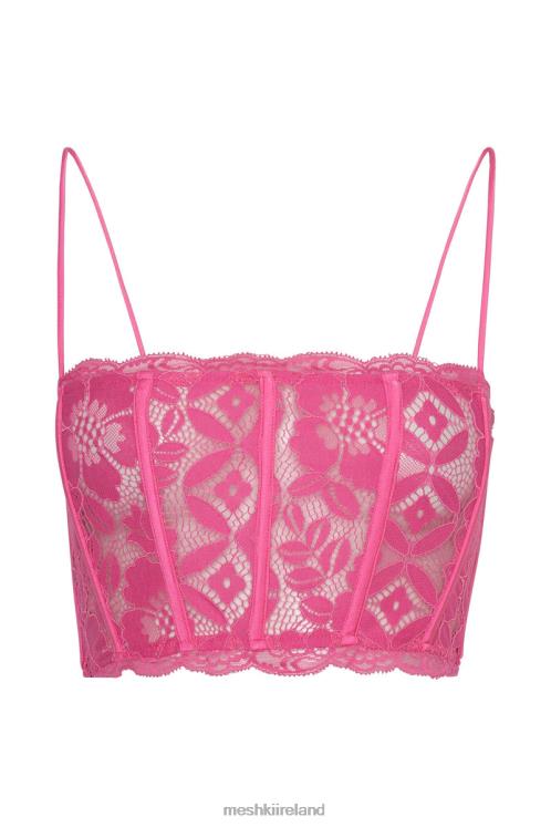 Meshki Bellamy Scallop Lace Bodice Clothing Bubblegum Pink 6DX221019