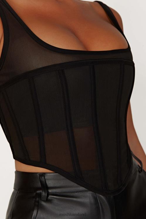 Meshki Delaney Corset Bustier Clothing Black 6DX22875