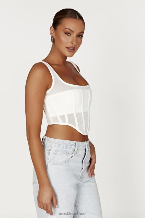Meshki Delaney Corset Bustier Clothing White 6DX22907