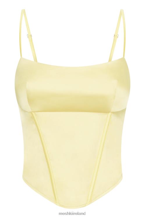 Meshki Desirie Longline Corset Top Clothing Lemon 6DX221003