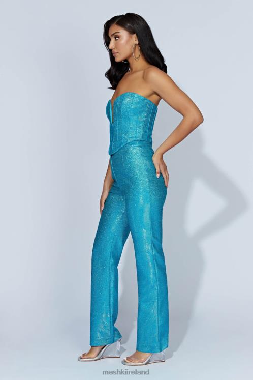 Meshki Felicity Shimmer Corset Clothing Aquamarine 6DX221010